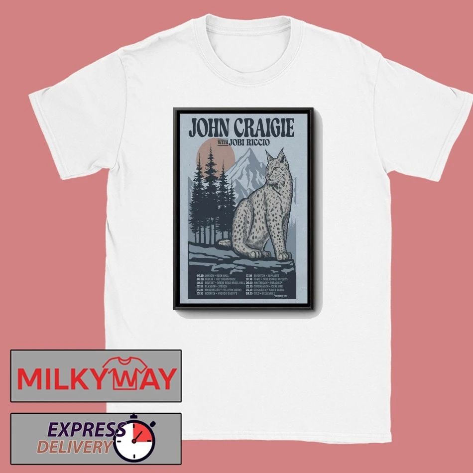 John Craigie With Jobi Riccio Europe October 2026 Tour Poster shirt