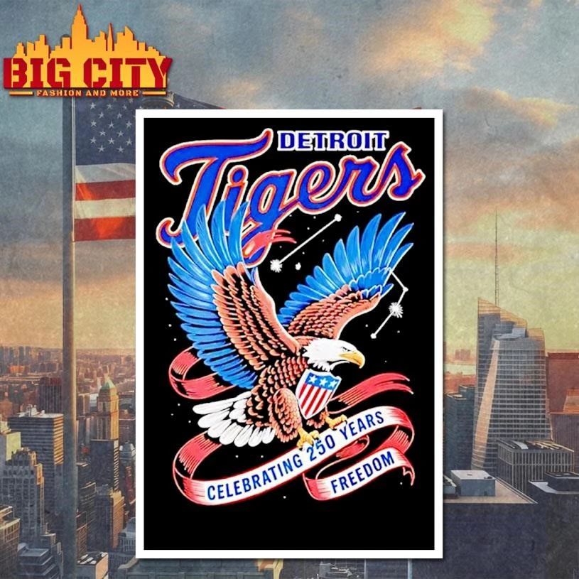 Detroit Tigers Celebrating 250 Years Of Freedom Shirt