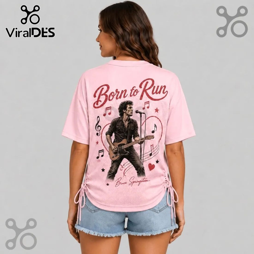 Bruce Springsteen Born to Run Pink Lace-Up Jersey