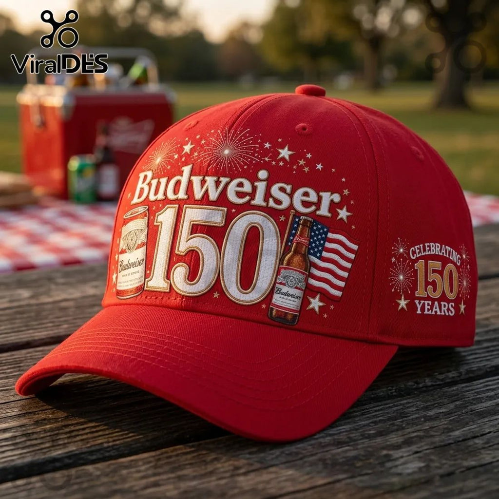 Budweiser 150th Anniversary Red Baseball Cap