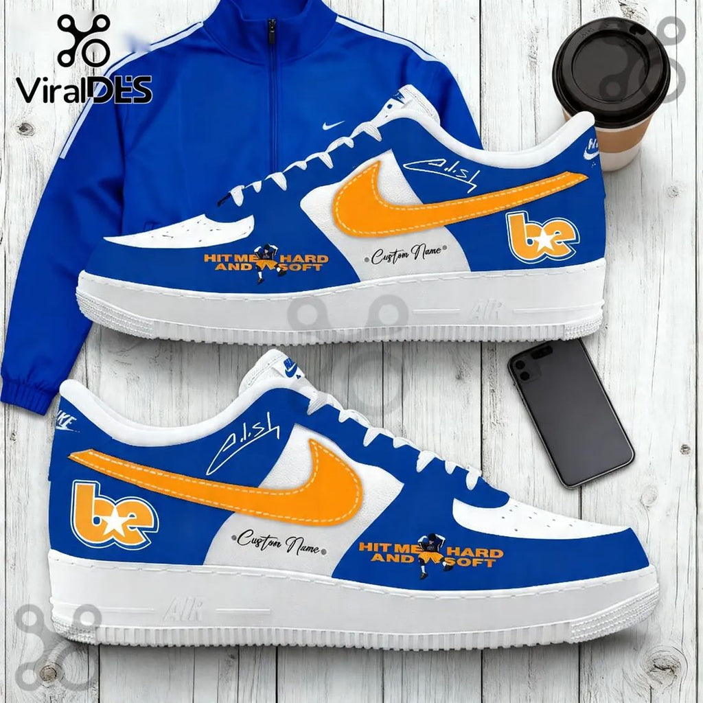 Billie Eilish Hit Me Hard Soft Tour Custom Blue Orange Air Force 1