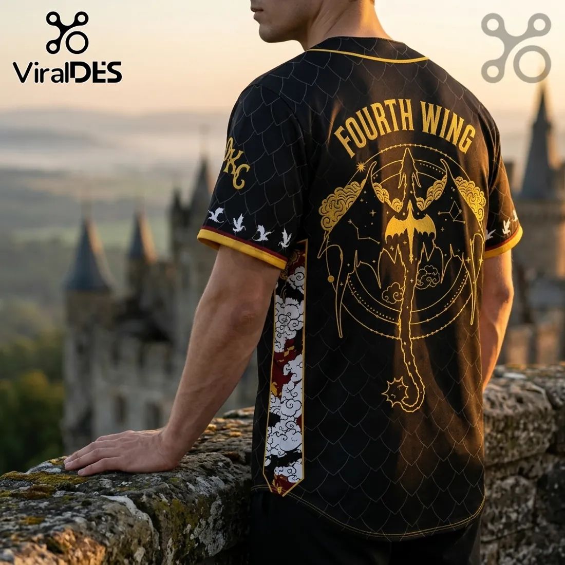 Oklahoma City Dodgers Fourth Wing Night Black Gold Jersey