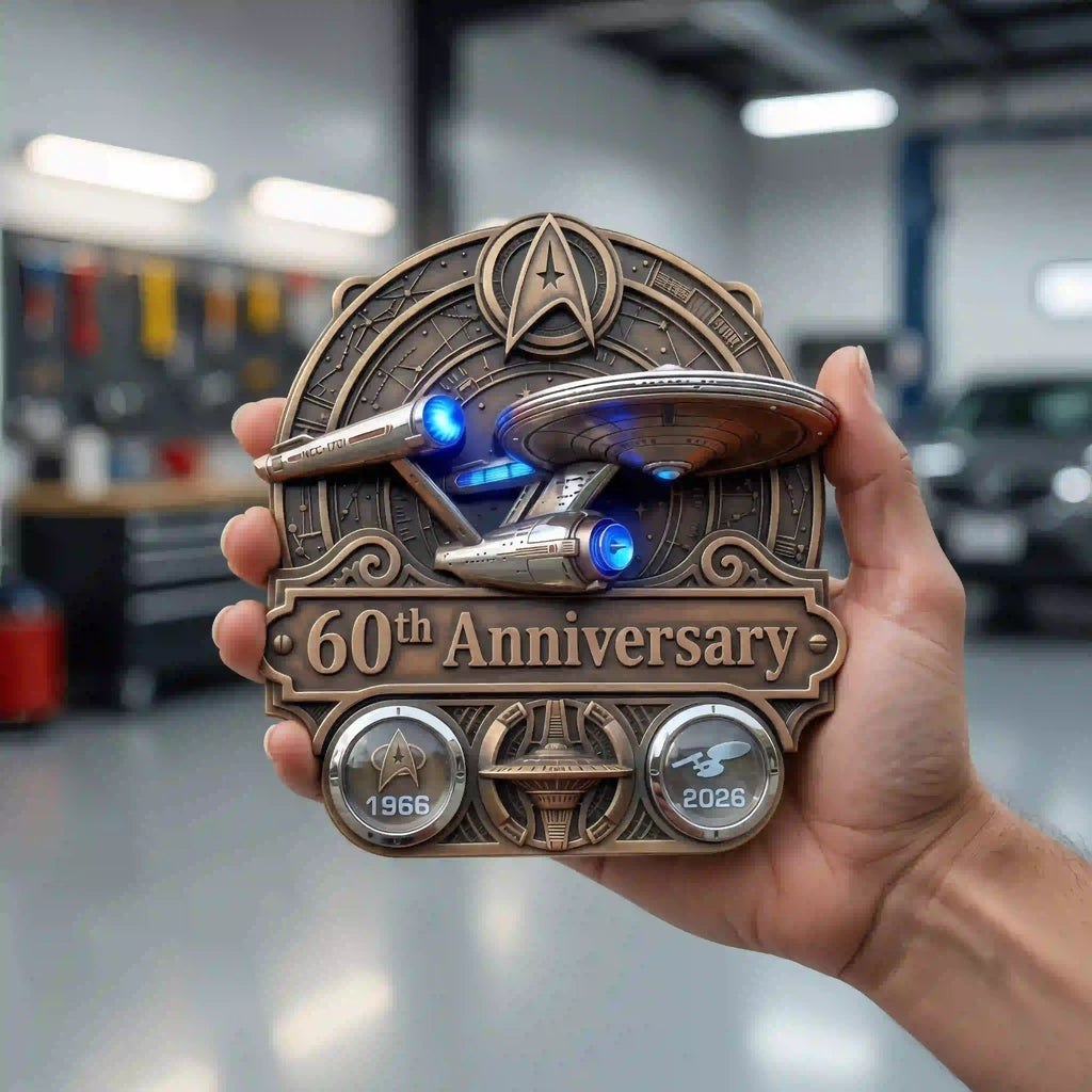 ST 60th Anniversary USS Enterprise NCC-1701 Commemorative Badge
