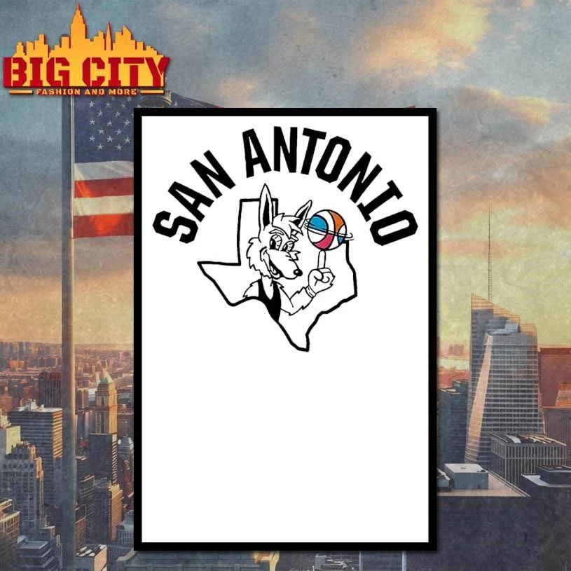 Coyote San Antonio Spurs NBA 2026 Playoffs mascot shirt
