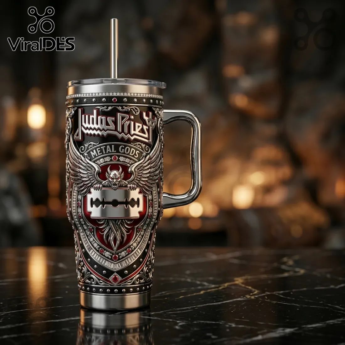 Judas Priest Metal Gods Legacy Edition 40oz Stanley Tumbler