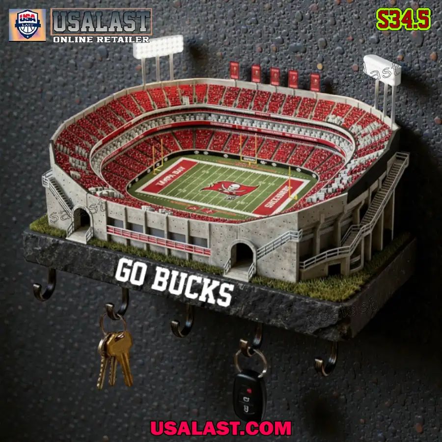Tampa Bay Buccaneers Sports Stadium Key Hooks, Key Holder