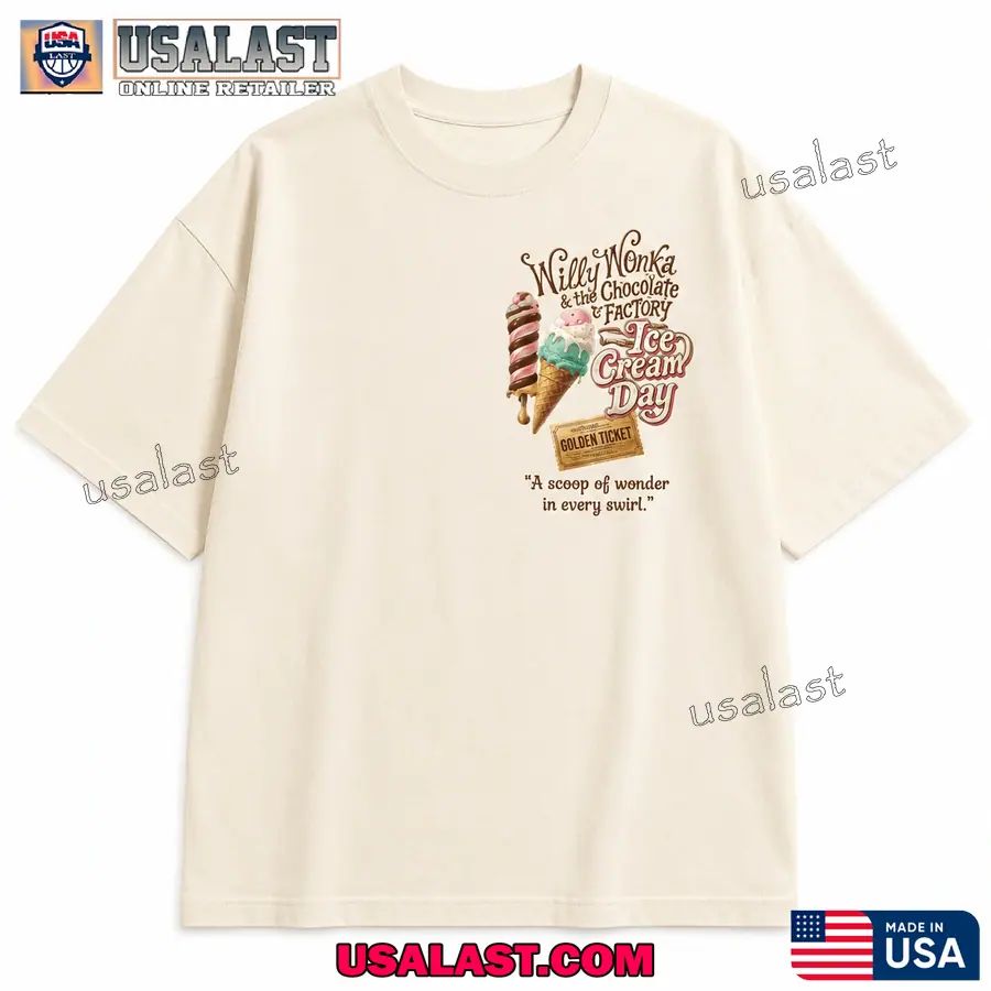 Willy Wonka Ice Cream Day Premium 3D Shirt