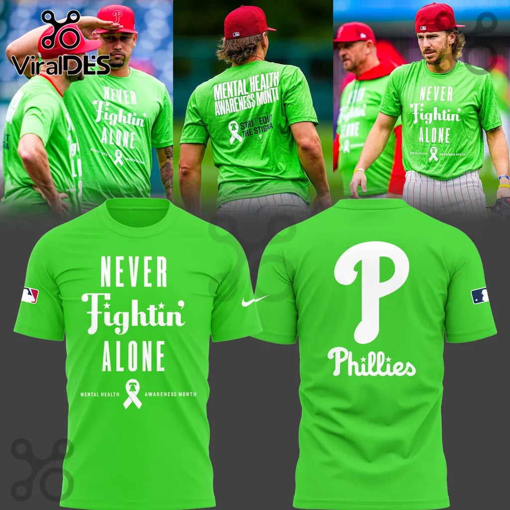 Philadelphia Phillies Mental Health Awareness Month Green Hoodie