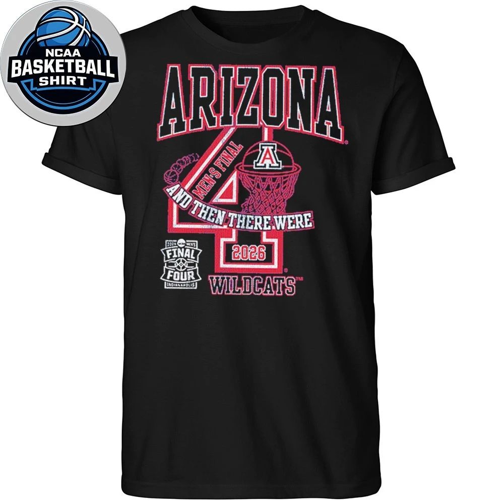 Arizona Wildcats Men’s Basketball 2026 Final Four Number Navy Logo Graphic T-Shirt
