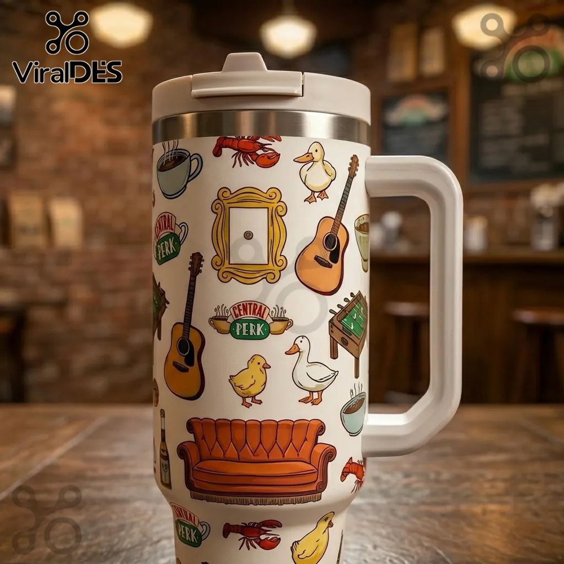 Friends Central Perk Iconic 40oz Insulated Coffee Tumbler