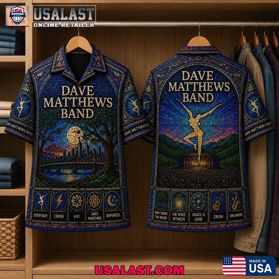 Dave Matthew Band Stained Glass Hawaiian Shirt