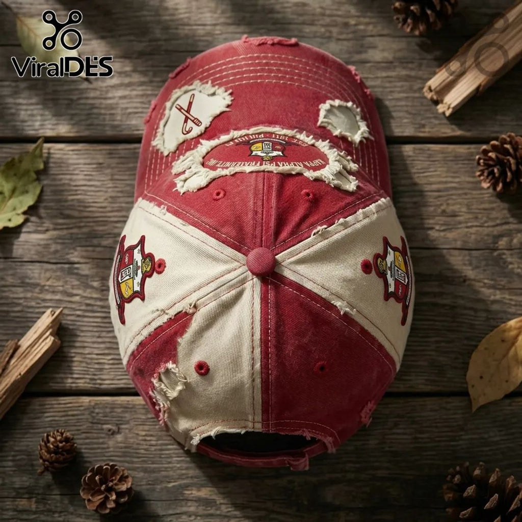 Kappa Alpha Psi Distressed Red Baseball Cap
