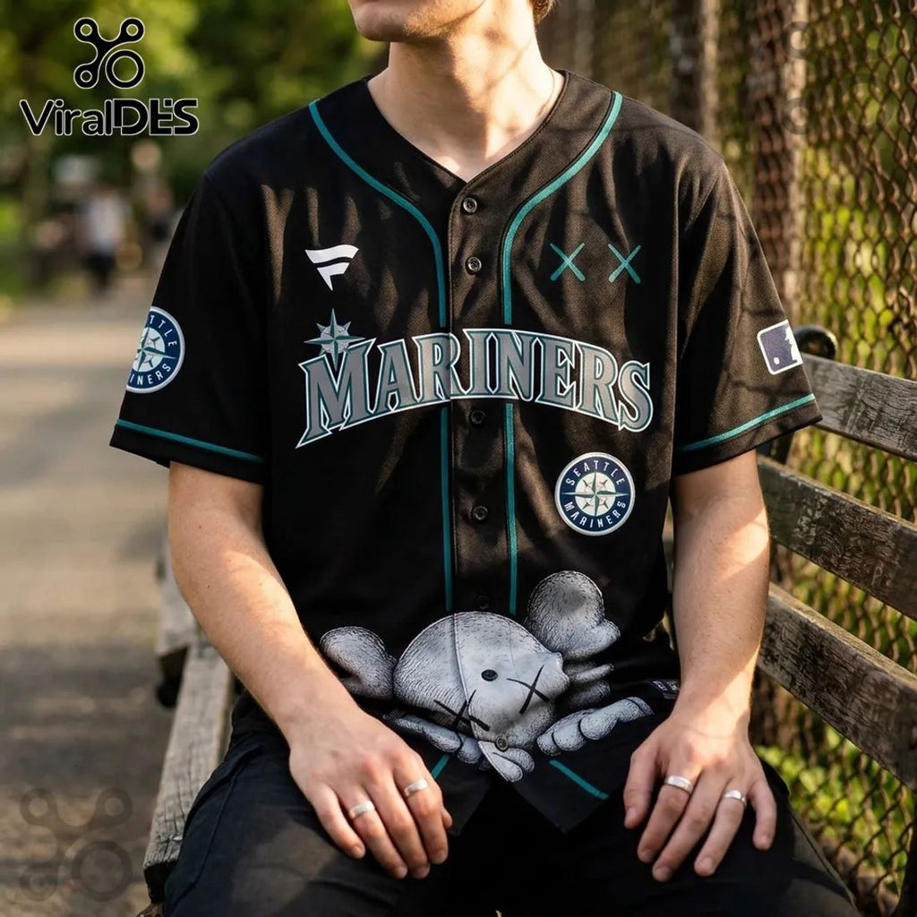KAWS x Seattle Mariners Blackout Baseball Jersey 2026