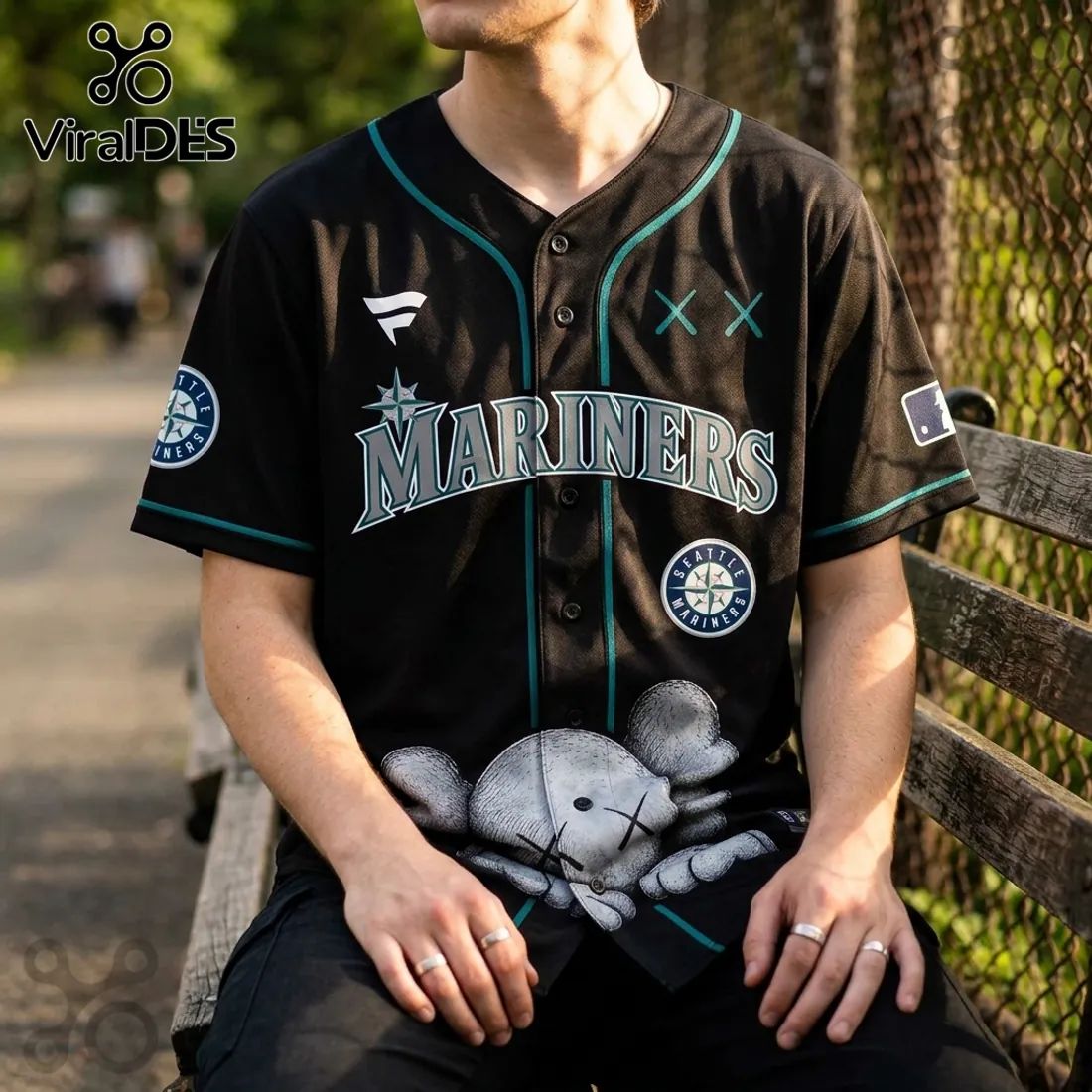 KAWS x Seattle Mariners Blackout Baseball Jersey 2026