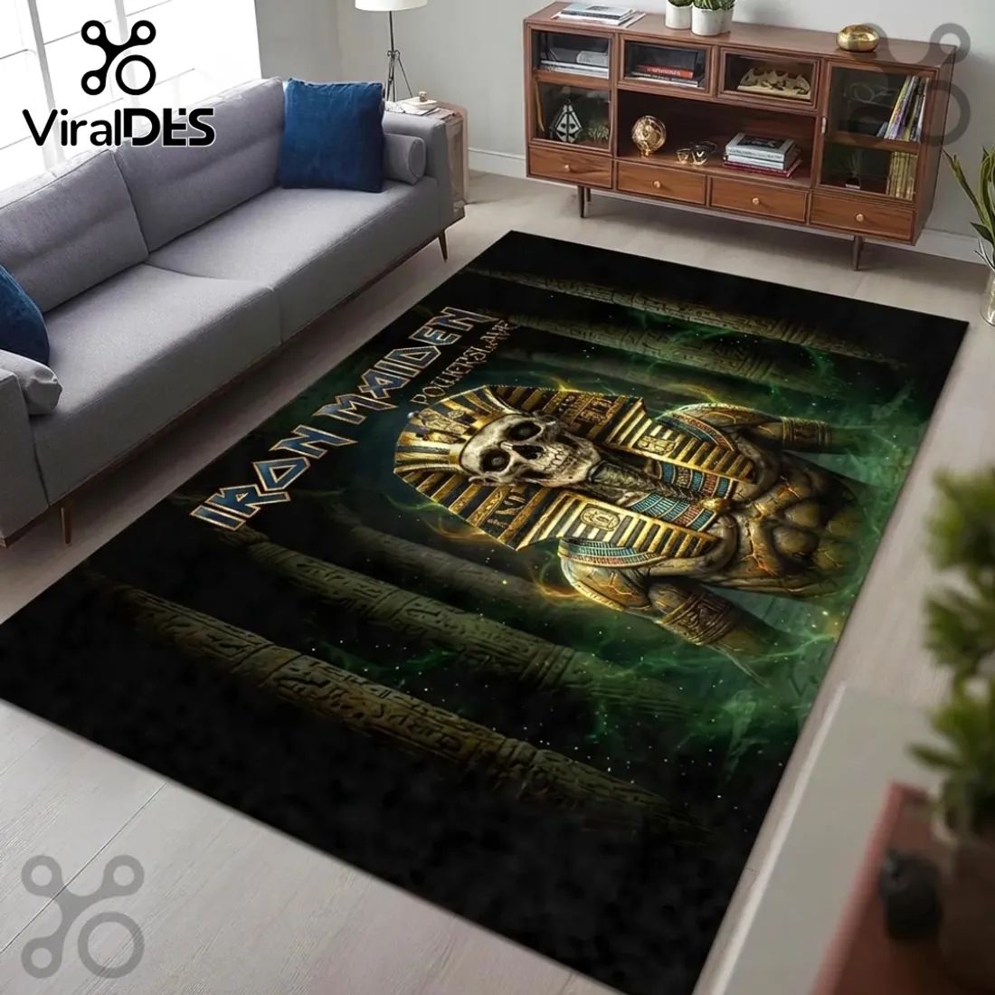 Iron Maiden Powerslave Egyptian Mummy Area Rug
