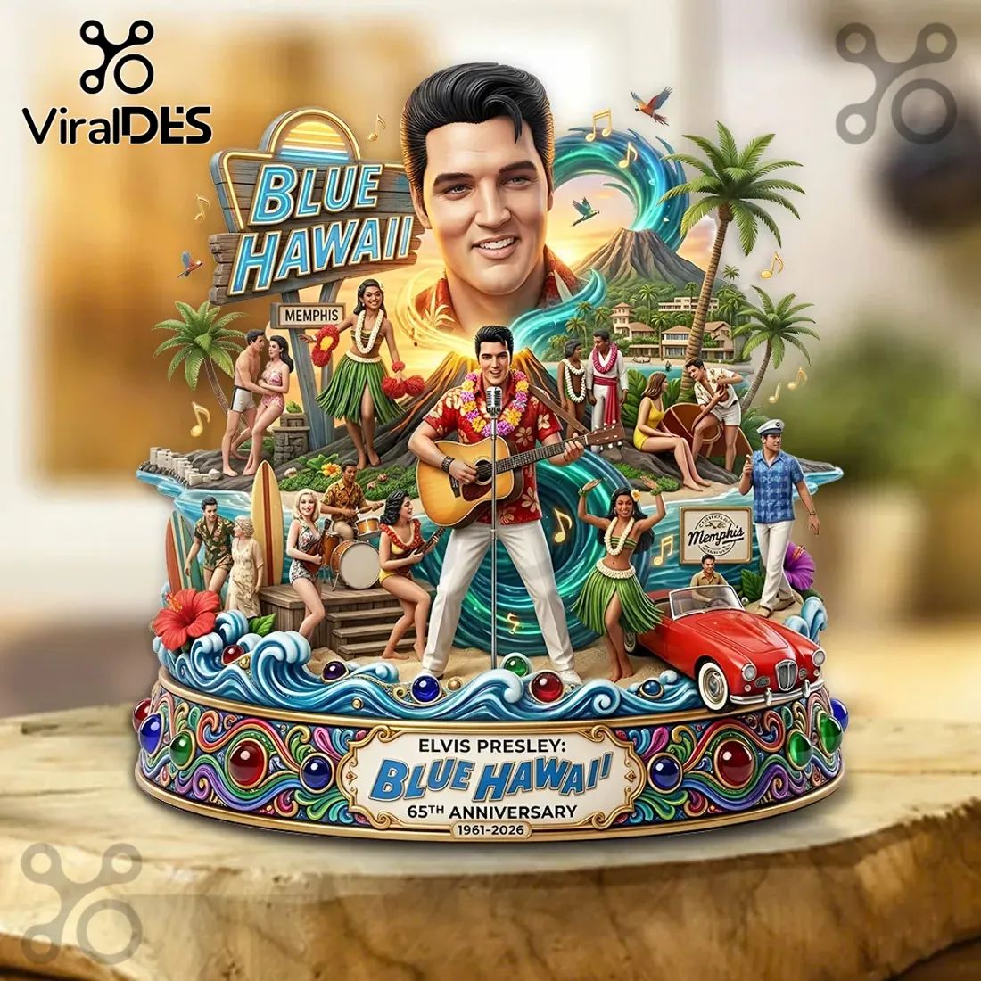 Elvis Presley Blue Hawaii 65th Anniversary Custom Acrylic Plaque
