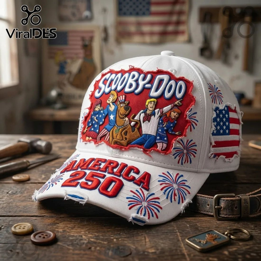 Scooby-Doo x America 250 USA Flag Distressed Baseball Cap