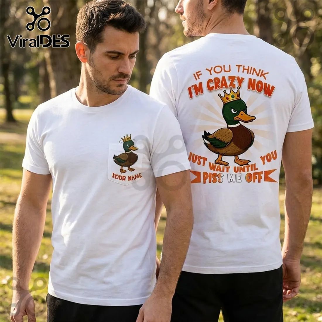 Angry Crowned Duck Personalized Shirt