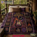 Jimi Hendrix Guitar Purple Haze Vintage Quilt Blanket