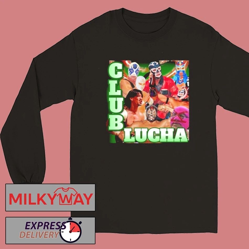 Club Lucha Wrestler Mask Collage Shirt Mexican Wrestling Shirt