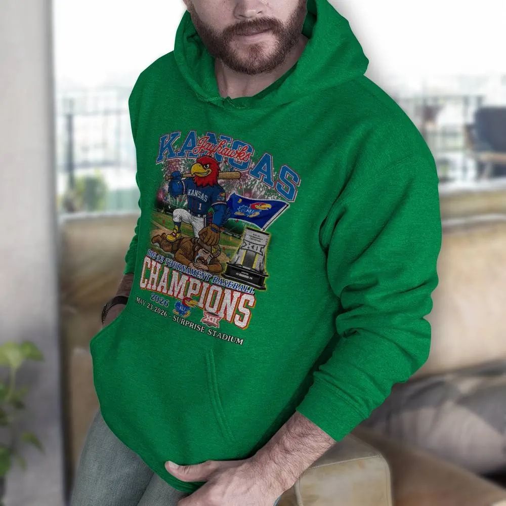 Kansas Jayhawks Big 12 Tournament Baseball Champions 2026 Hoodie