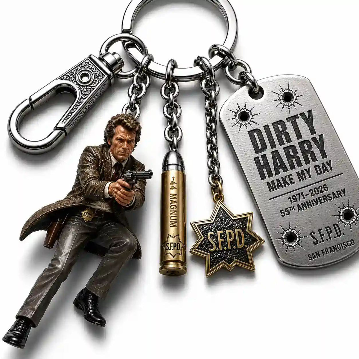 Clint Eastwood Dirty Harry Make My Day Keychain