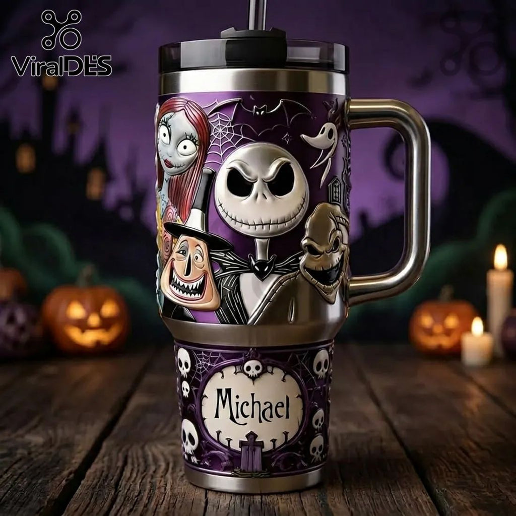 Personalized Nightmare Before Christmas Jack Skellington Gift for Men Tumbler