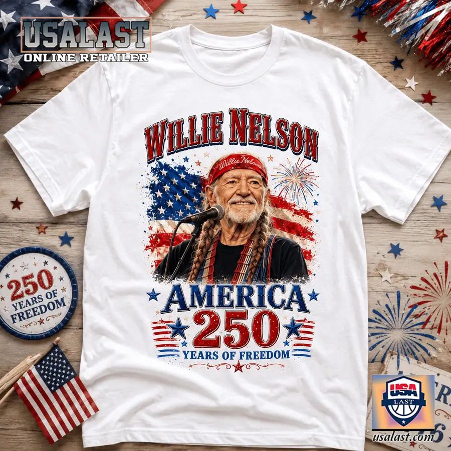 Willie Nelson Bless America 250th Anniversary 3D T-Shirt