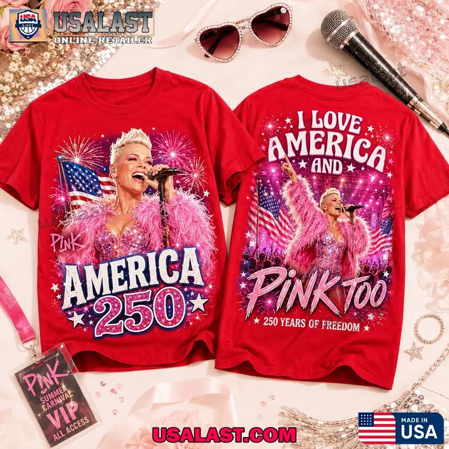 Pink US 250th Anniversary 3D Tee Shirt