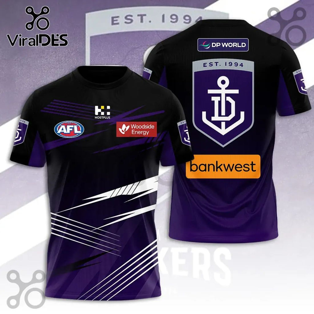 Fremantle Dockers Purple Black Logo Hoodie
