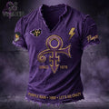 Prince Purple Rain Love Symbol Distressed V-Neck Shirt