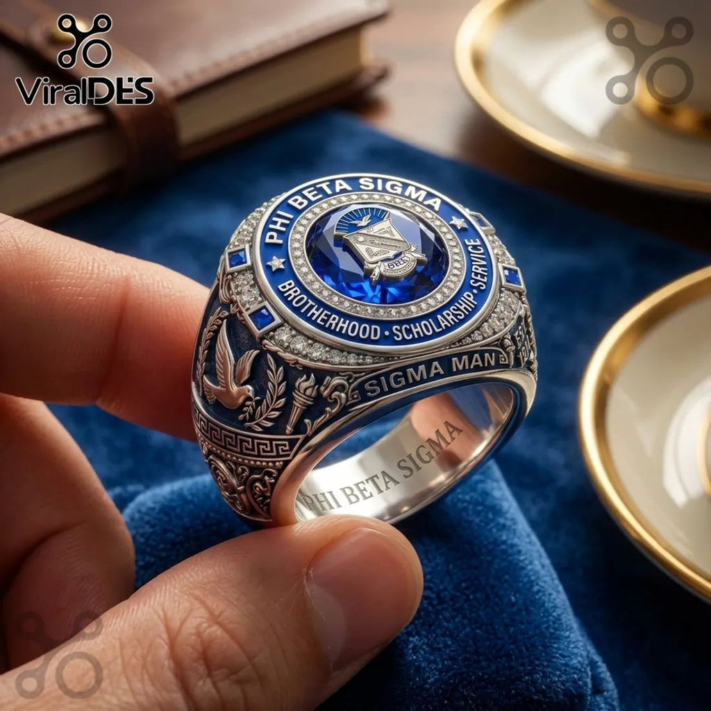 Phi Beta Sigma Brotherhood Scholarship Engraved Ring