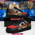 Iron Maiden Signatures Black Air Force 1 Sneakers Shoes