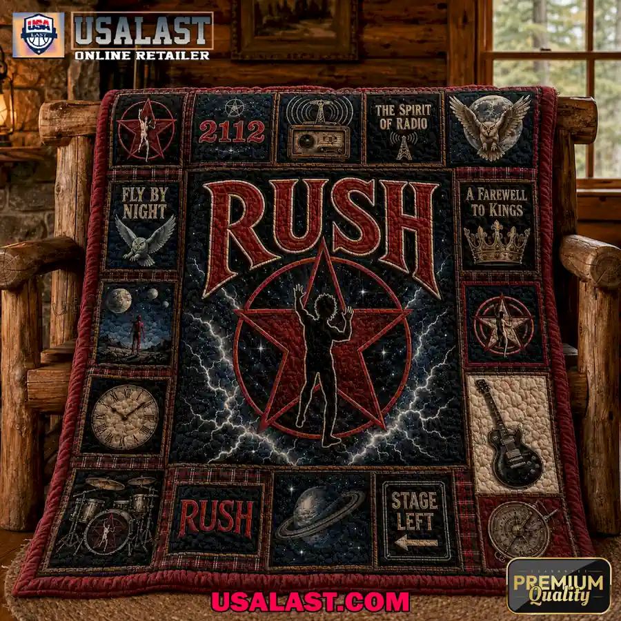 Rush Rock Band 2026 Trending Quilt Blanket