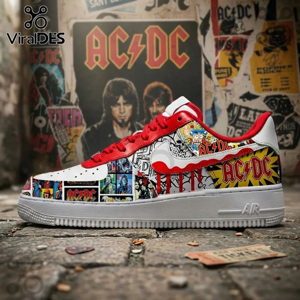 Premium AC/DC Rock Band Air Force 1 Sneakers
