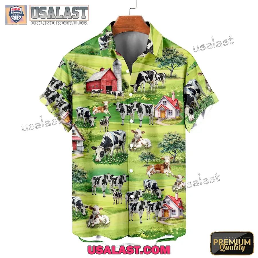 2026 Cow Farm Short Sleeve Hawaiian Shirt