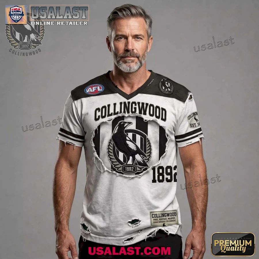 Collingwood Mapige Premium Printed V-Neck Shirt
