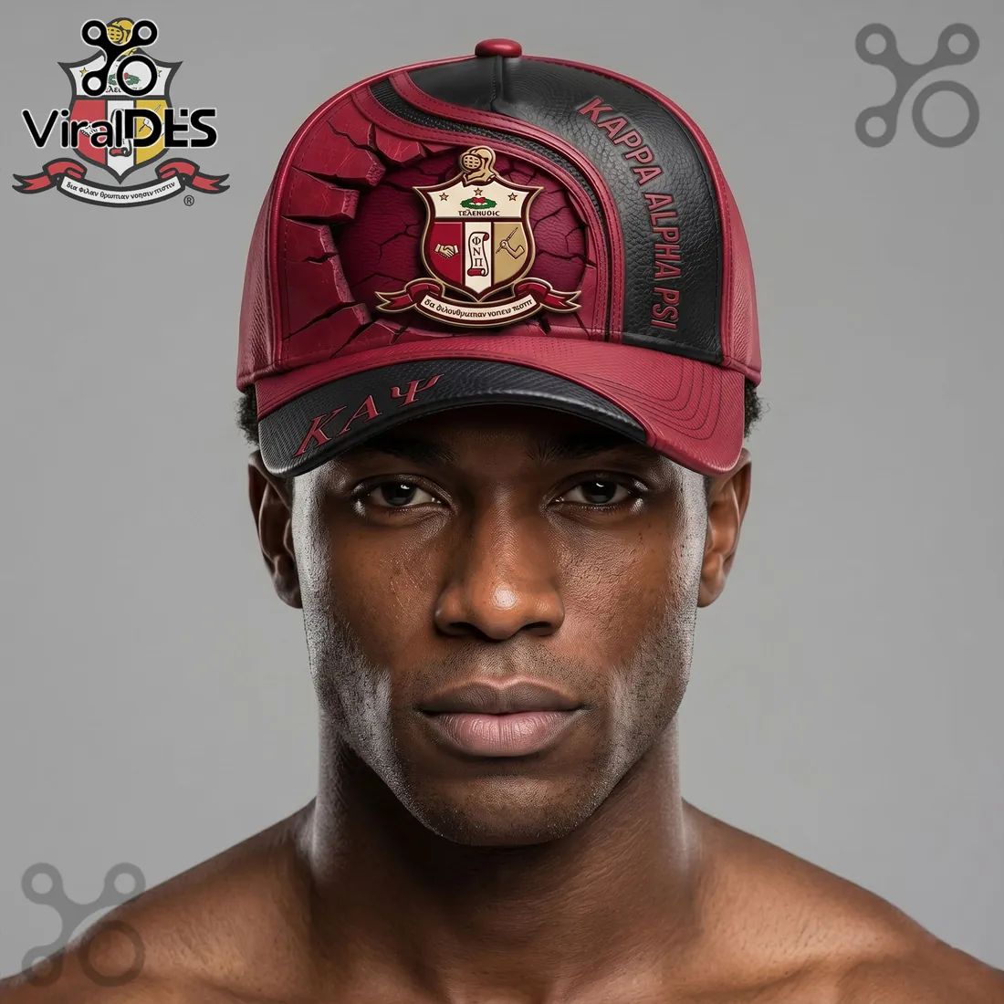 Kappa Alpha Psi Official Greek ΚΑΨ Red Black Baseball Cap