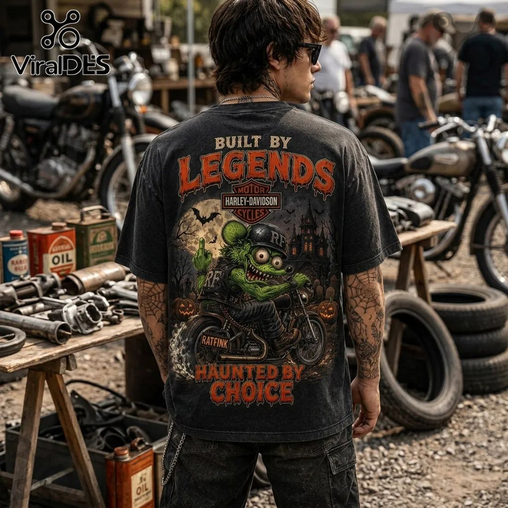 Rat Fink Biker Halloween Harley-Davidson T-Shirt