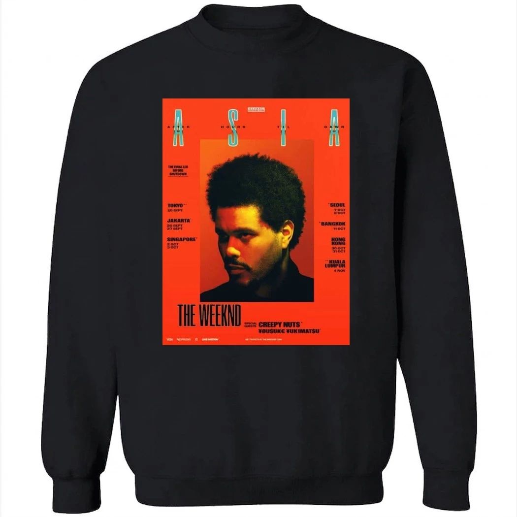 The Weeknd After Hours Til Dawn Tour 2026 Live In Asia Dates List Kicks Off In Tokyo On September 20 High-Quality Poster Shirt