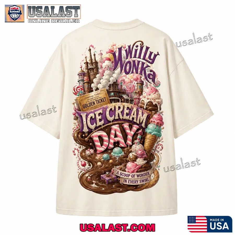 Willy Wonka Ice Cream Day Premium 3D Shirt