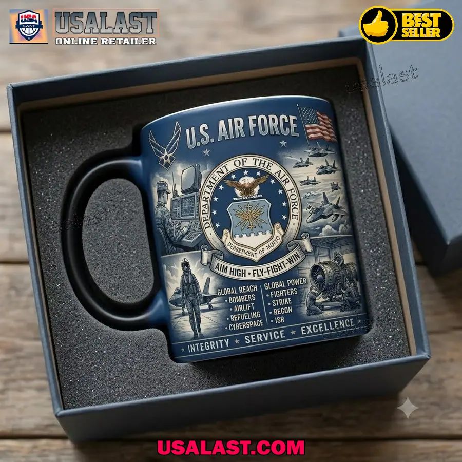 US Air Force Aim High Fly Fight Win Coffee Mug
