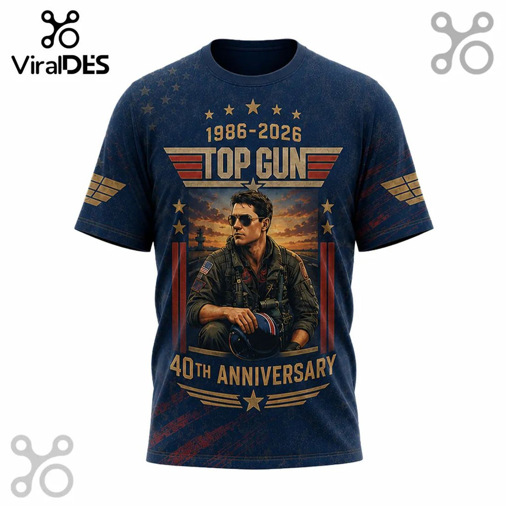 Gun Maverick 40th Anniversary 1986-2026 T-Shirt