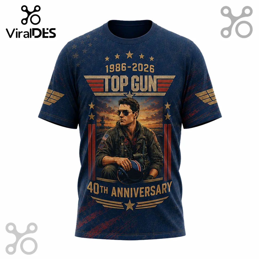 Gun Maverick 40th Anniversary 1986-2026 T-Shirt