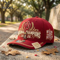 Oklahoma Sooners 2026 National Champions Red Premium Peaked Cap