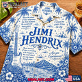 Jimi Hendrix Tropical Blue Hawaiian Shirt