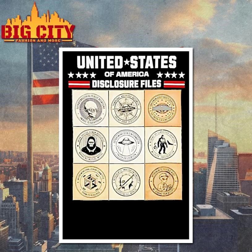 Ufo Alien Bigfoot United States Of America Disclosure Files Shirt