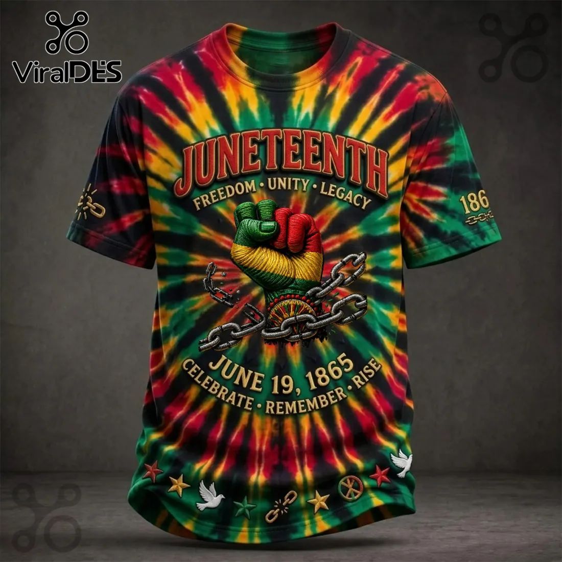 Juneteenth Freedom Legacy Cotton Short Sleeve T-Shirt