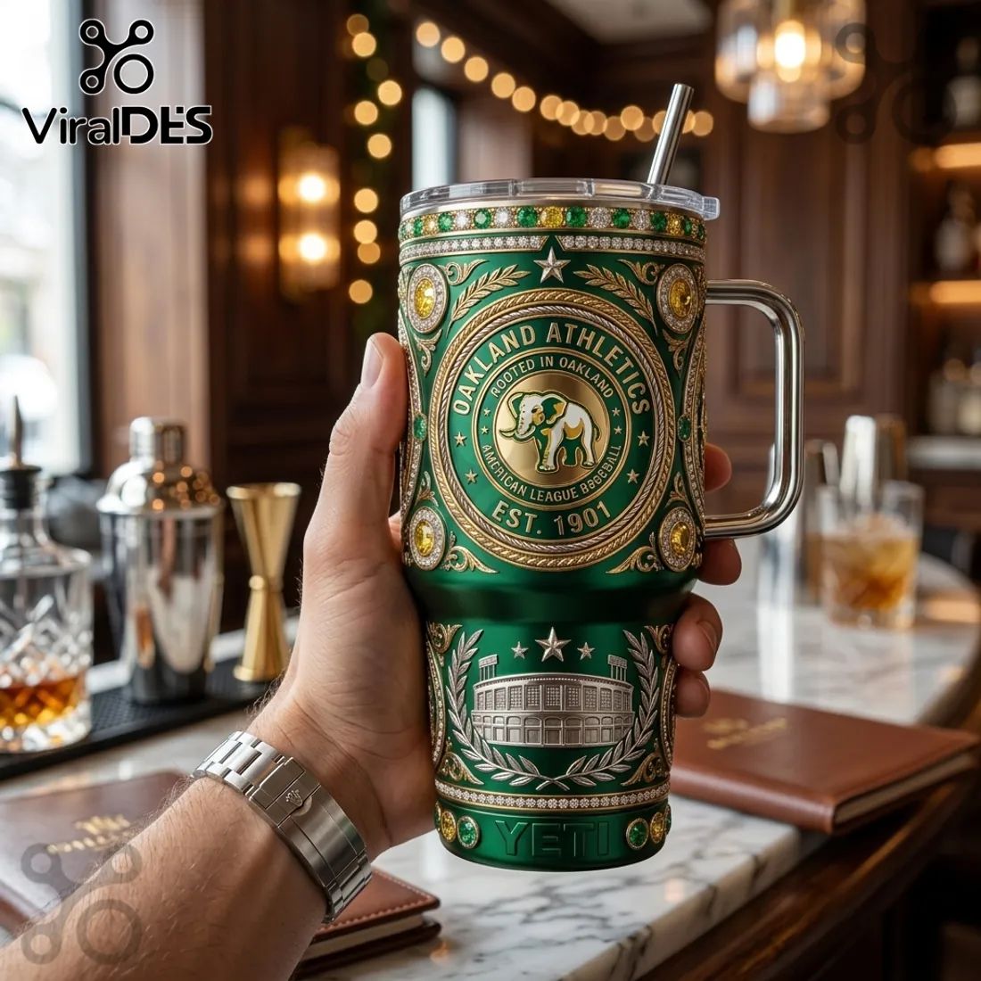 Oakland Athletics Luxury Commemorative 40oz Stanley Tumbler