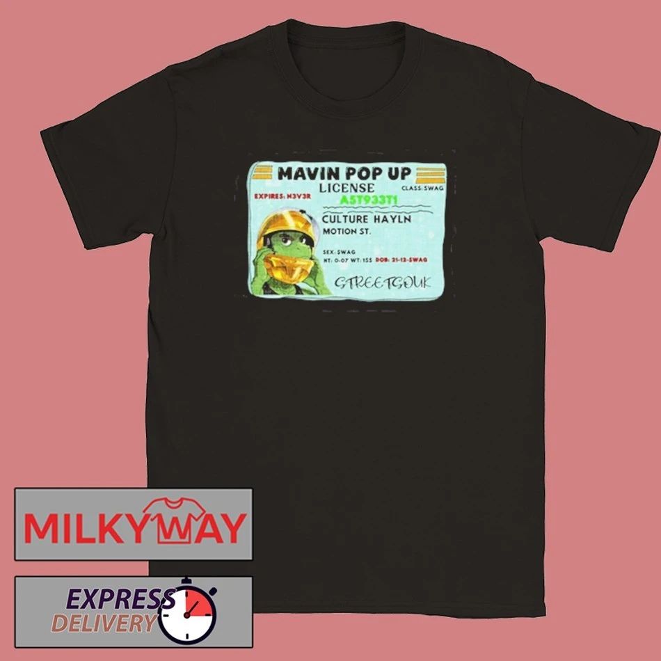 Streetwear License Card Graphic T-Shirt